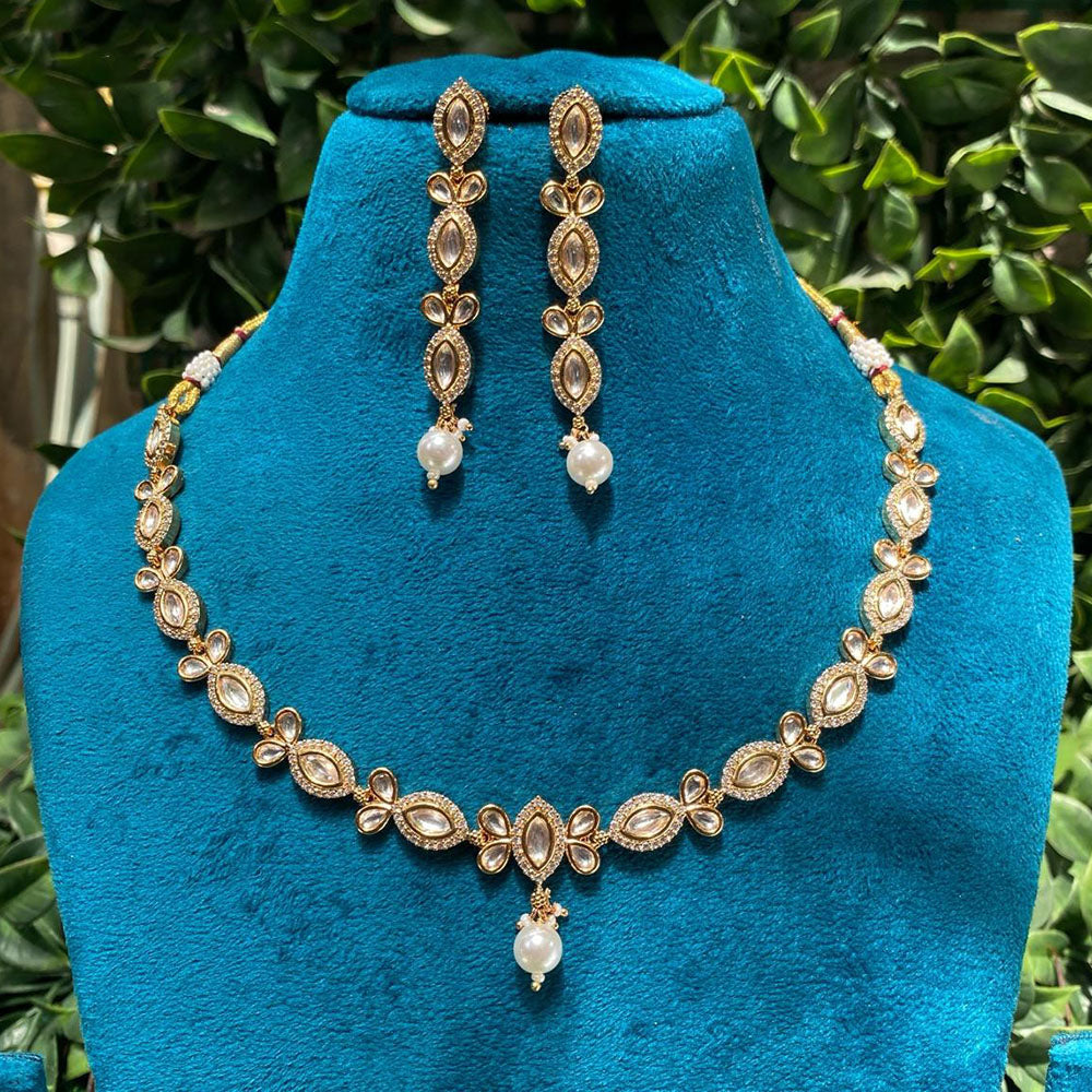 Royal Kundan Jewellery Polki Kundan Stone And Beads Necklace Set