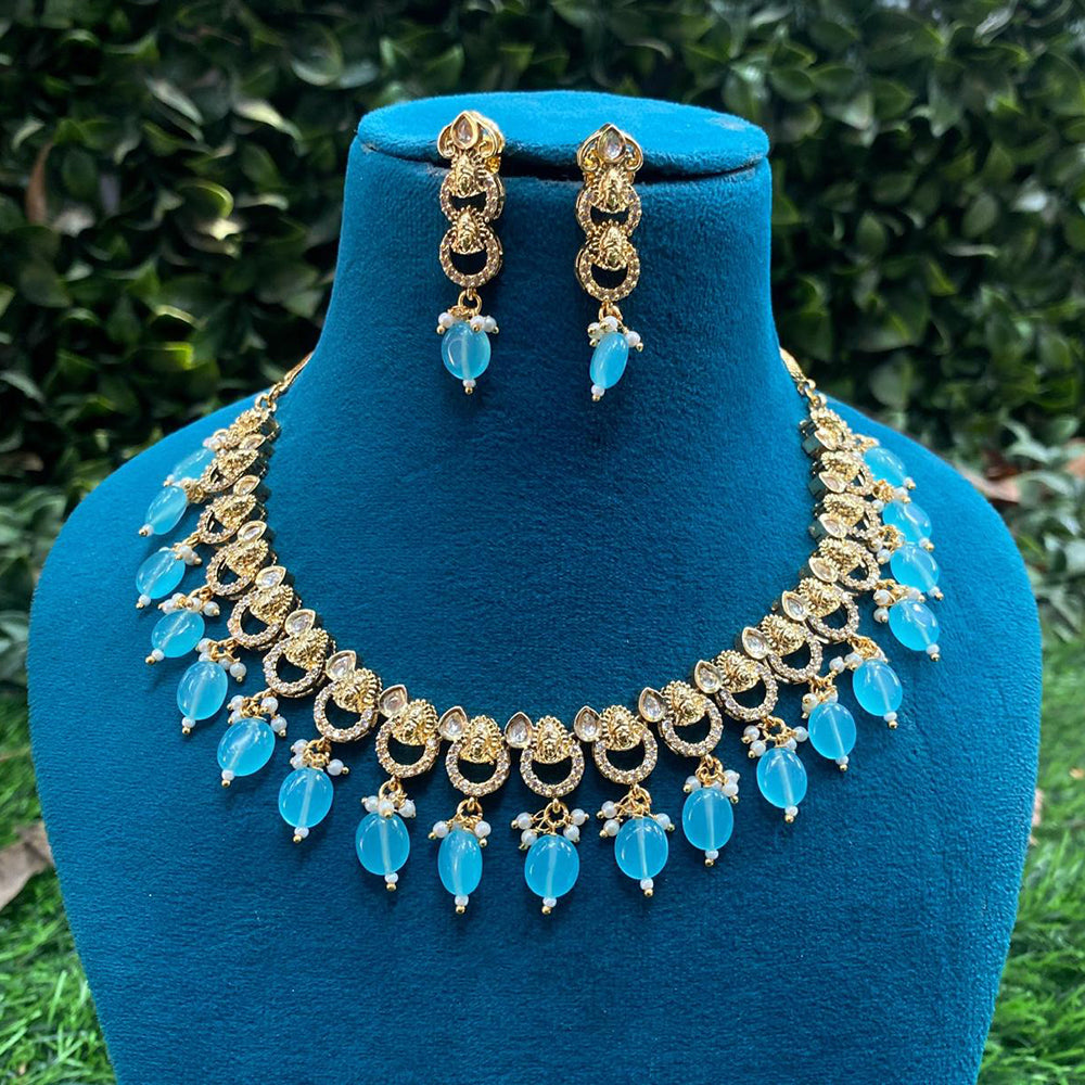 Royal Kundan Jewellery Regal Look Polki Kundan Beads Statement Necklace Set