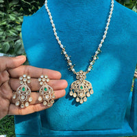 Royal Kundan Jewellery Nawabi Charm Polki Kundan Stone And Pearl Necklace Set