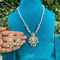 Royal Kundan Jewellery Nawabi Charm Polki Kundan Stone And Pearl Necklace Set