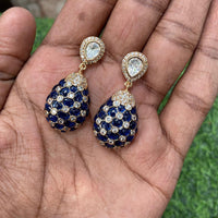 Royal Kundan Jewellery Royal Look Polki Kundan Stone Dangler Earrings