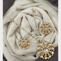 Royal Kundan Jewellery Classic Polki Kundan Stone Pendant Set