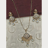 Royal Kundan Jewellery Classic Polki Kundan Stone Pendant Set