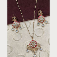 Royal Kundan Jewellery Classic Polki Kundan Stone Pendant Set