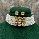 Royal Kundan Jewellery Kundan Stone And Pearl Multi Strand Choker Necklace Set