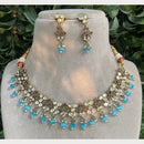 Royal Kundan Jewellery Polki Kundan Stone And Beads Necklace Set