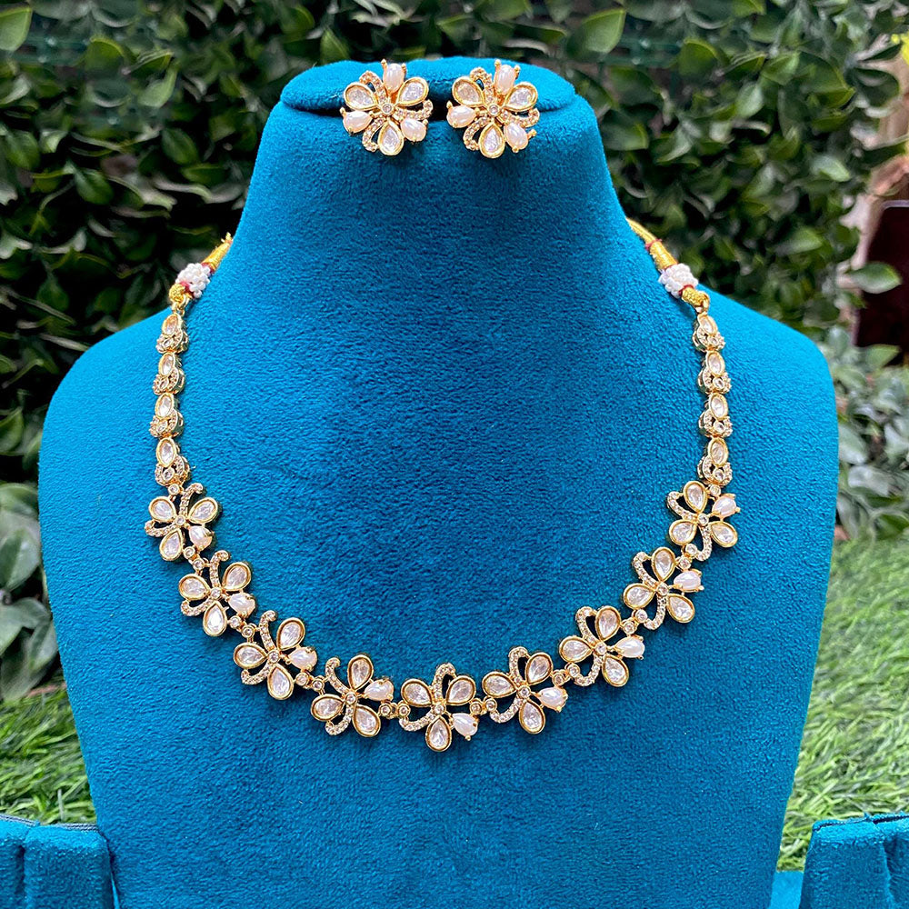 Royal Kundan Jewellery Polki Kundan Stone Necklace Set 