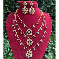 Royal Kundan Jewellery Polki Kundan Stone Necklace Set 