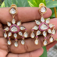 Royal Kundan Jewellery Royal Look Polki Kundan Stone Dangler Earrings