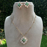 Royal Kundan Jewellery Elegant Polki Kundan Stone Necklace Set