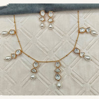 Royal Kundan Jewellery Elegant Polki Kundan Stone And Beads Necklace Set