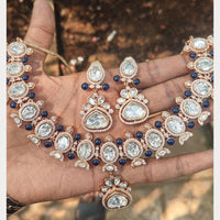 Royal Kundan Jewellery Designer Polki Kundan Stone Necklace Set