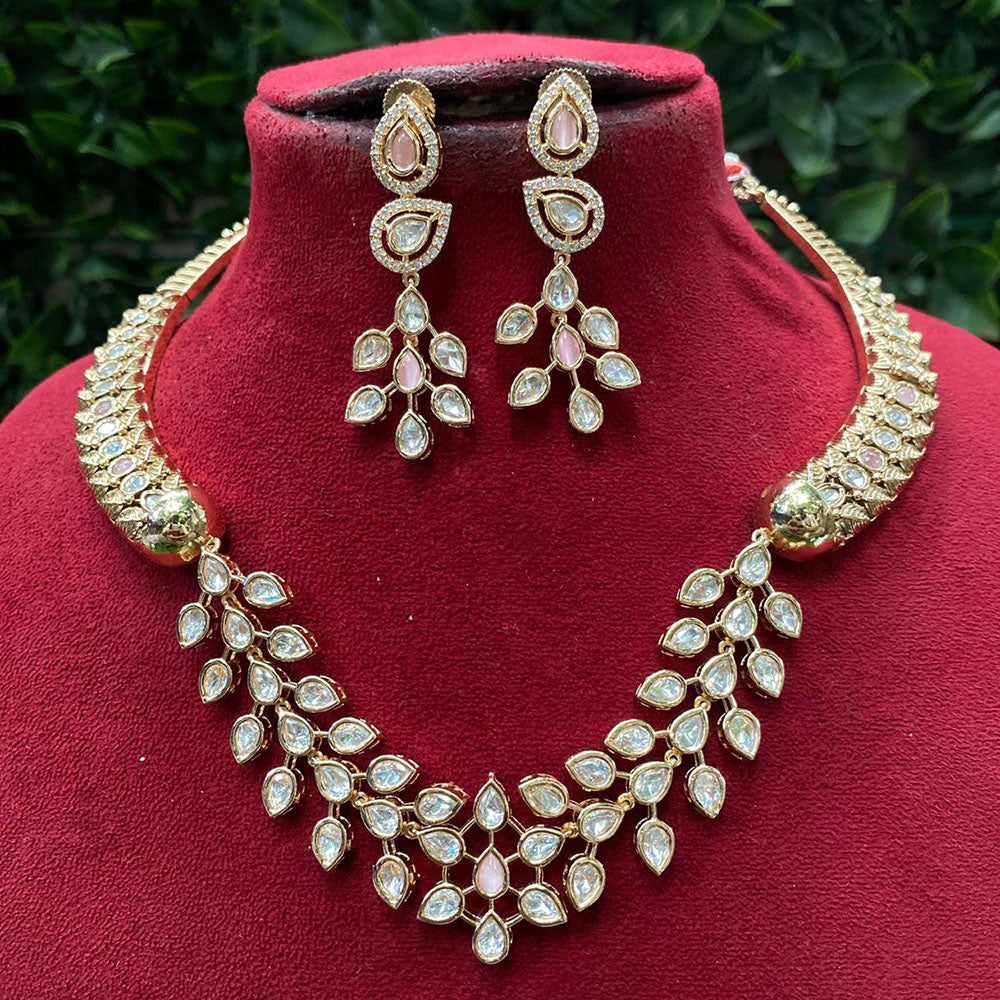 Royal Kundan Jewellery Designer Polki Kundan Stone Necklace Set