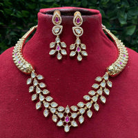 Royal Kundan Jewellery Designer Polki Kundan Stone Necklace Set