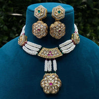 Royal Kundan Jewellery Heritage Polki Kundan And Pearl Necklace Set