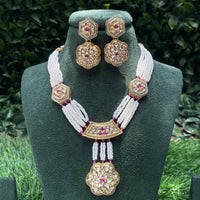 Royal Kundan Jewellery Heritage Polki Kundan And Pearl Necklace Set