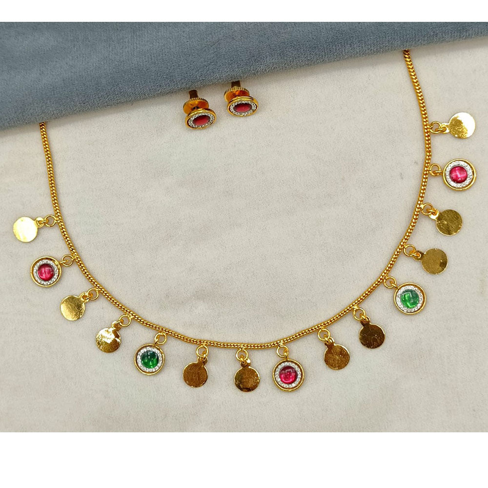 Royal Kundan Jewellery Stylish Pota Stone Necklace Set