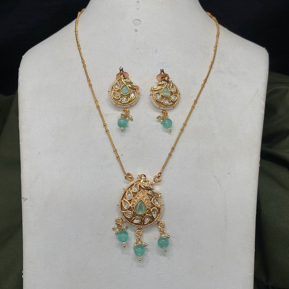 Royal Kundan Jewellery Trendy Polki Kundan Stone And Beads Necklace Set
