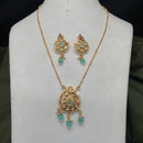 Royal Kundan Jewellery Trendy Polki Kundan Stone And Beads Necklace Set