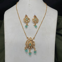 Royal Kundan Jewellery Trendy Polki Kundan Stone And Beads Necklace Set