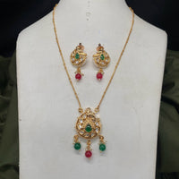 Royal Kundan Jewellery Trendy Polki Kundan Stone And Beads Necklace Set