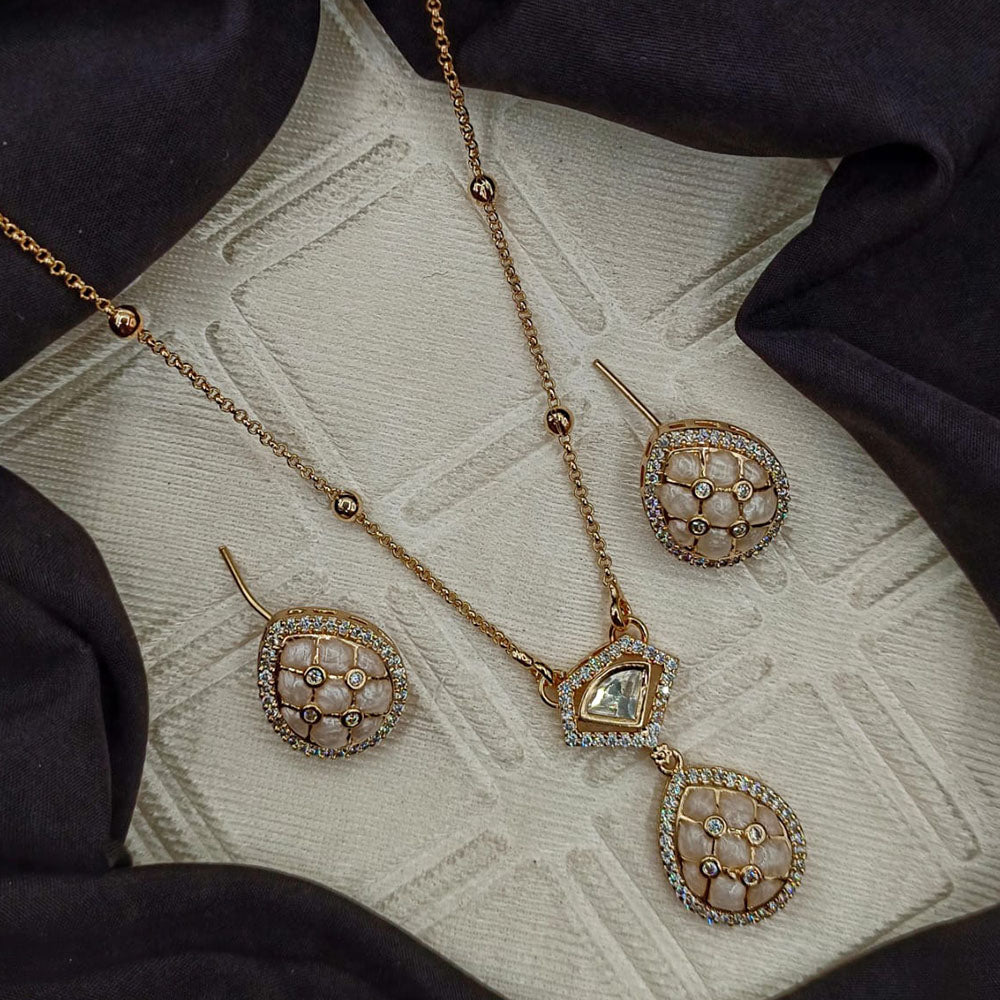 Royal Kundan Jewellery Trendy Polki Kundan Stone Necklace Set