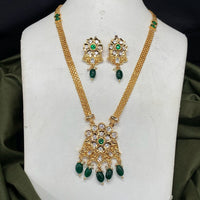 Royal Kundan Jewellery Trendy Polki Kundan Stone And Beads Necklace Set