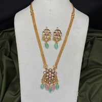 Royal Kundan Jewellery Trendy Polki Kundan Stone And Beads Necklace Set