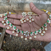 Royal Kundan Jewellery Heavy Polki Kundan Stone And Pearl Necklace Set