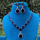 Royal Kundan Jewellery Gold Plated American Daimonds Necklace Set