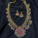 Royal Kundan Jewellery Grand Pota Stone And Pearl Necklace Set