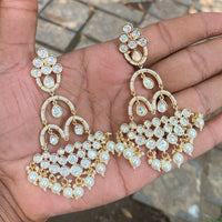 Royal Kundan Jewellery Royal Look Polki Kundan Stone And Pearl Dangler Earrings