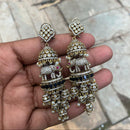 Royal Kundan Jewellery Elephant Motif Austrian Stone Jhumki Earrings