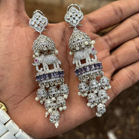 Royal Kundan Jewellery Elephant Motif Austrian Stone Jhumki Earrings