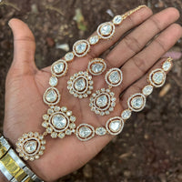 Royal Kundan Jewellery Heritage Polki Kundan Stone Necklace Set