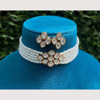 Royal Kundan Jewellery Designer Polki Kundan Pearl Choker Necklace Set