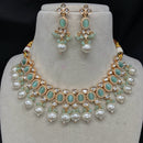 Royal Kundan Jewellery Pota Stone And Polki Kundan Stone Necklace Set