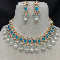 Royal Kundan Jewellery Pota Stone And Polki Kundan Stone Necklace Set