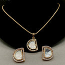 Royal Kundan Jewellery Elegant Polki Kundan Chain Pendant Set for Women