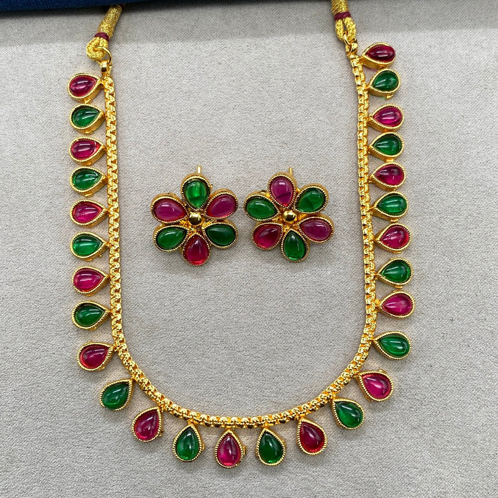 Royal Kundan Jewellery Grand Pota Stone Necklace Set