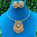 Royal Kundan Jewellery Grand Pota Stone And Pearl Necklace Set
