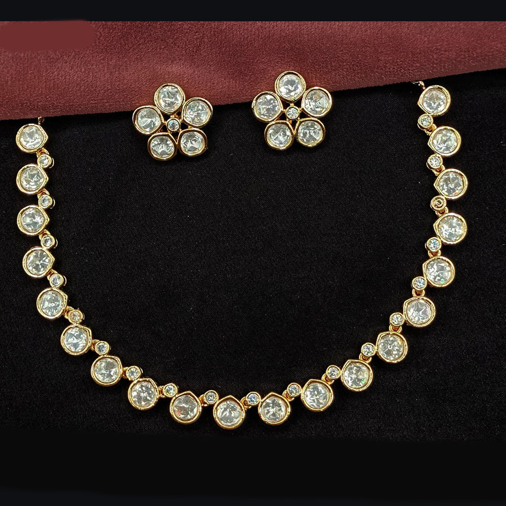 Royal Kundan Jewellery Designer Polki Kundan Stone Necklace Set