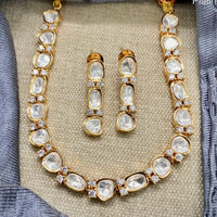 Royal Kundan Jewellery Designer Polki Kundan Stone Necklace Set
