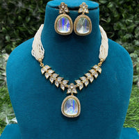 Royal Kundan Jewellery Designer Polki Kundan Stone And Pearl Necklace Set