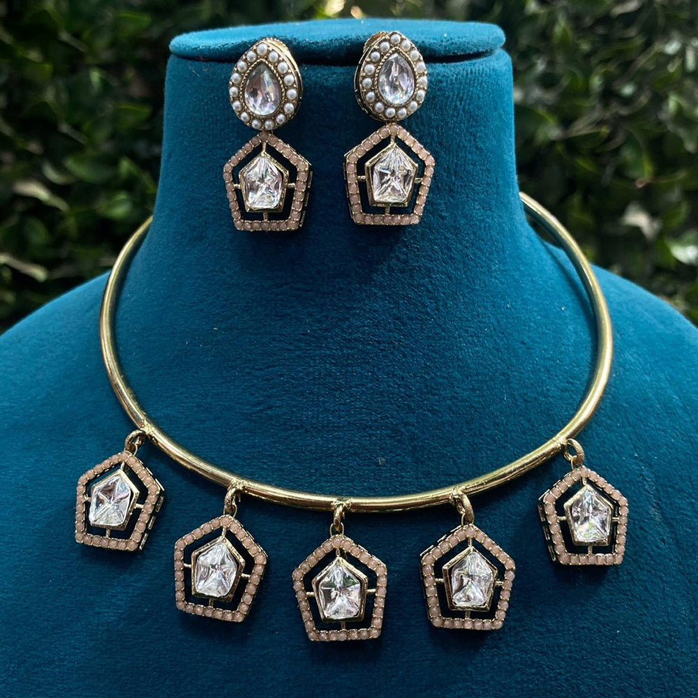 Royal Kundan Jewellery Designer Polki Kundan And Pearl Necklace Set