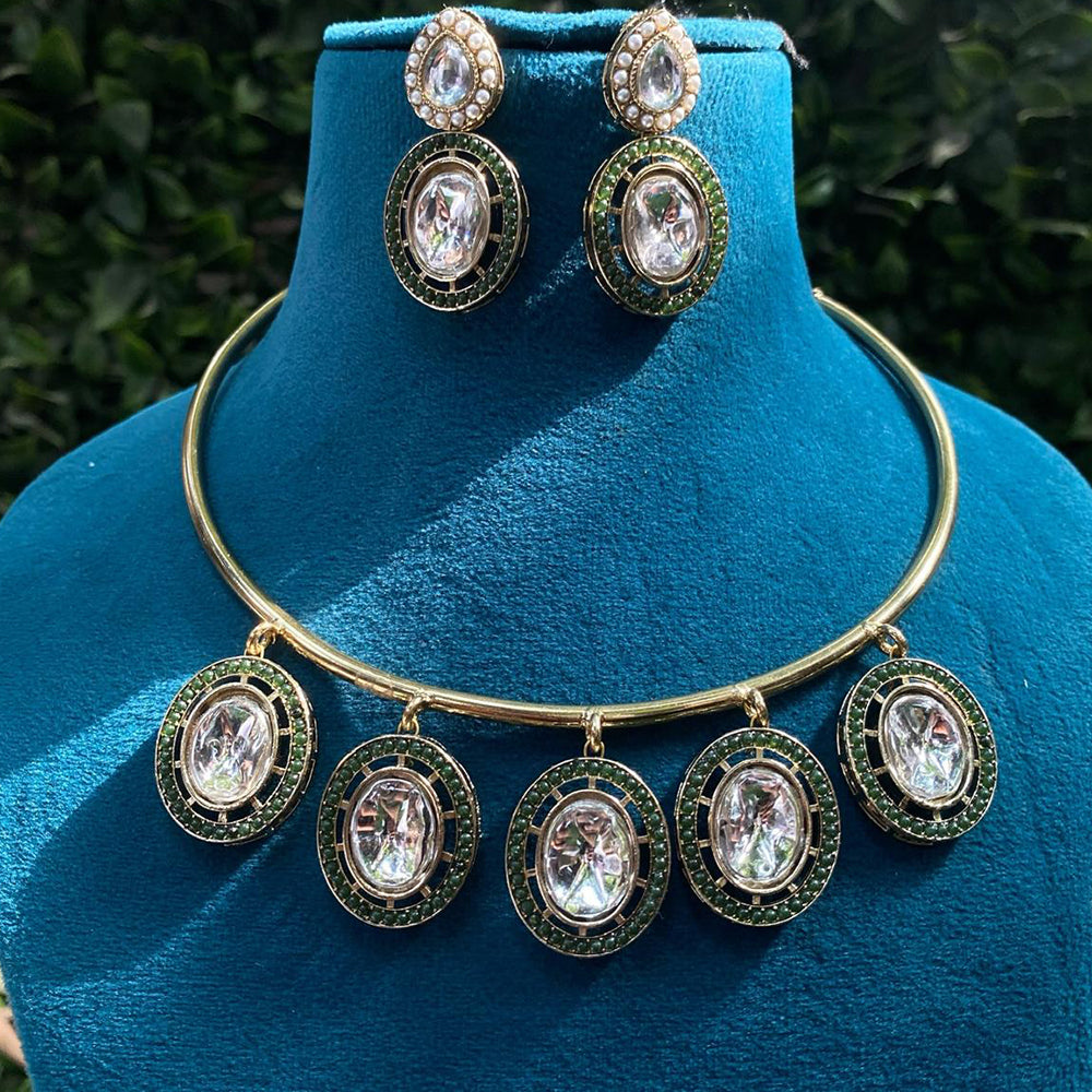 Royal Kundan Jewellery Designer Polki Kundan And Pearl Necklace Set