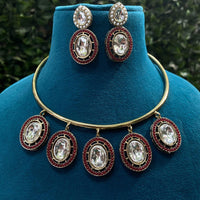 Royal Kundan Jewellery Designer Polki Kundan And Pearl Necklace Set