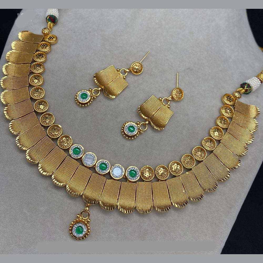 Royal Kundan Jewellery Grand Pota Stone Necklace Set