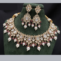 Royal Kundan Jewellery Grand Polki Kundan Stone Pearl And Beads Neckalce Set