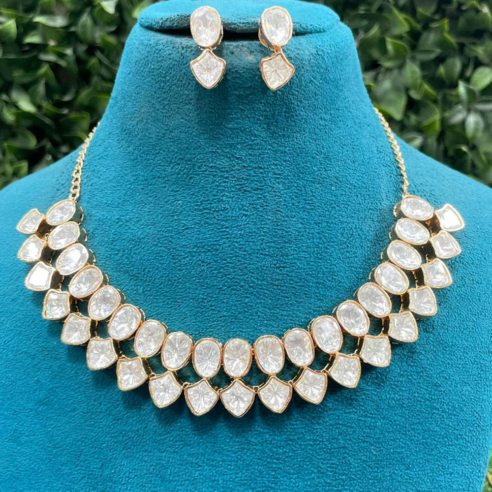 Royal Kundan Jewellery Polki Kundan Necklace Set